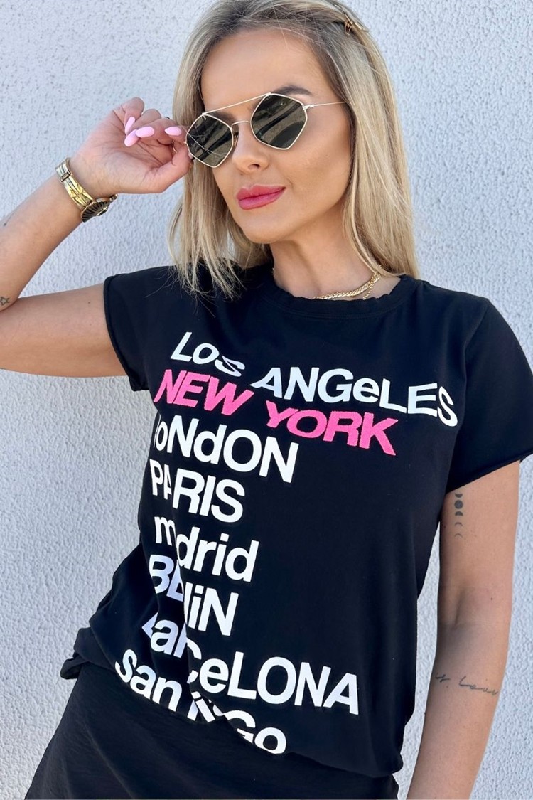 T-Shirt New York Preta T-Shirt New York Preta