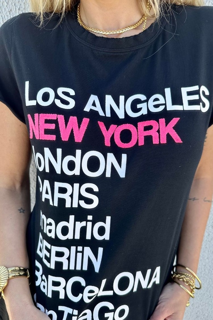 T-Shirt New York Preta T-Shirt New York Preta