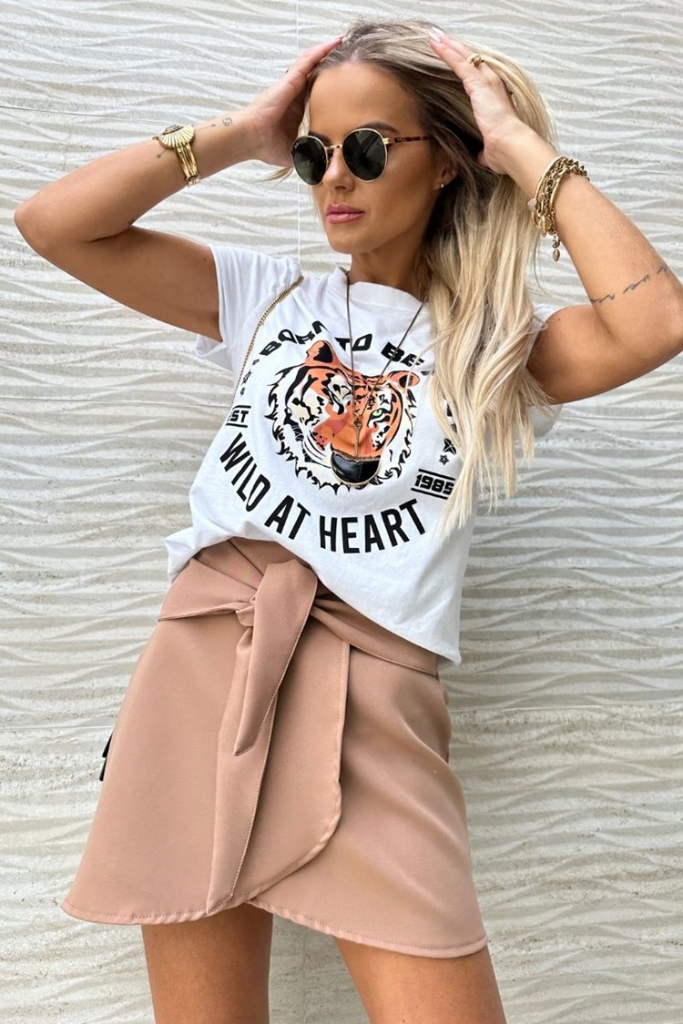 T-Shirt Born To Be Free Branca