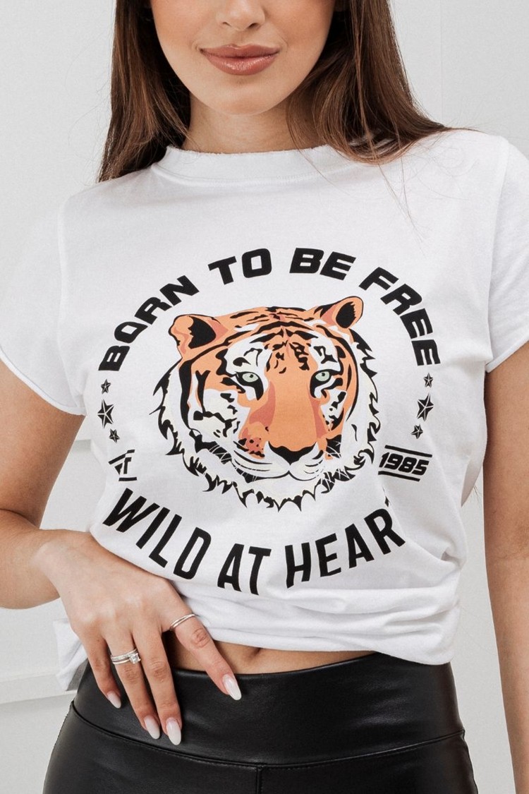 T-Shirt Born To Be Free Branca