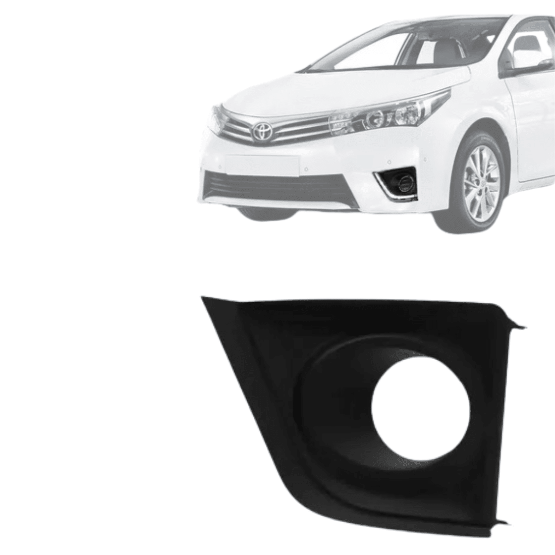 Moldura Milha Esquerdo Corolla 2014 2015 2016 Com Furo Moldura Milha Esquerdo Corolla 2014 2015 2016 Com Furo