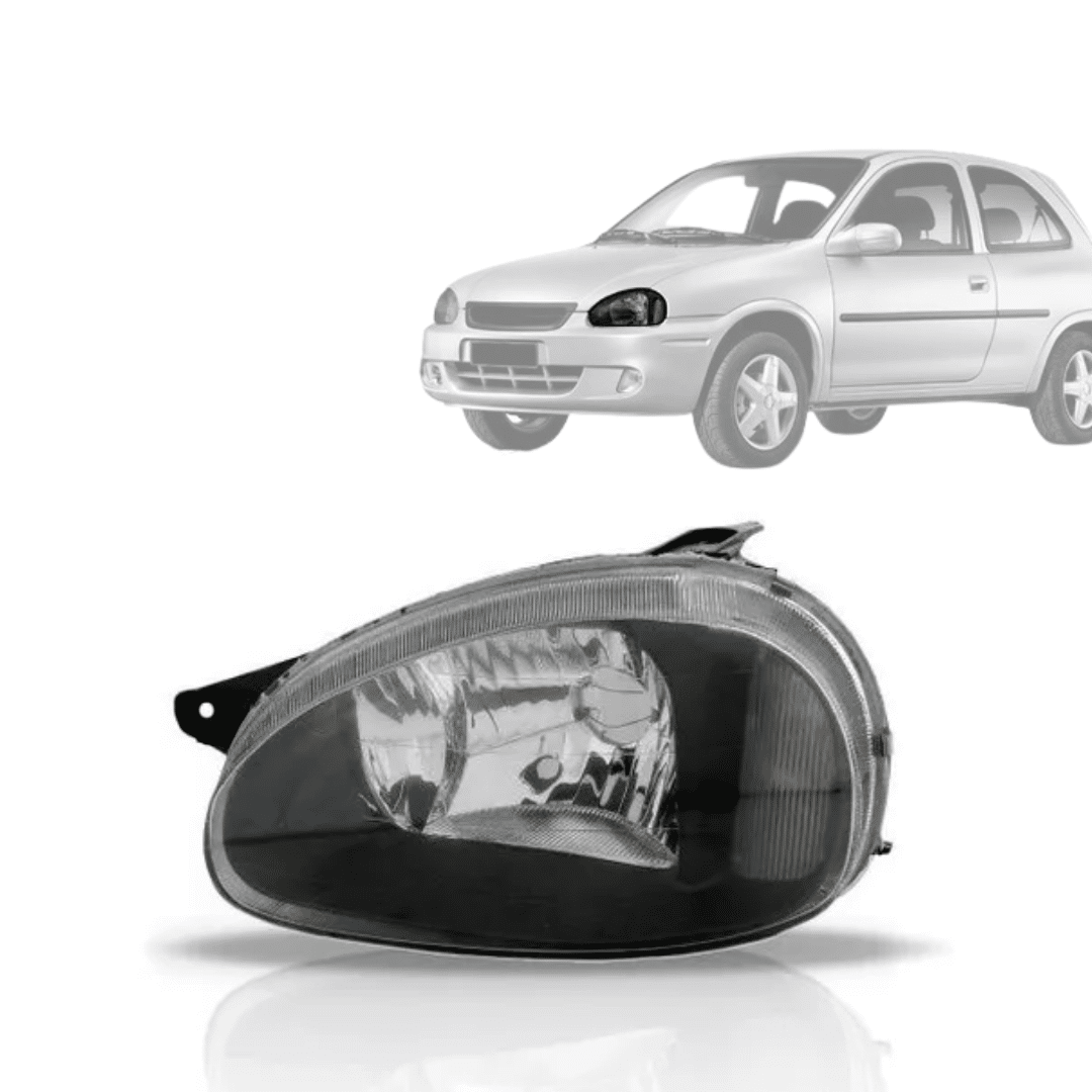 Farol Esquerdo Corsa Wind 95 96 97 98 99 2000 2001 2002 2003 2004 a 2009 Mascara Negra Farol Esquerdo Corsa Wind 95 96 97 98 99 2000 2001 2002 2003 2004 a 2009 Mascara Negra