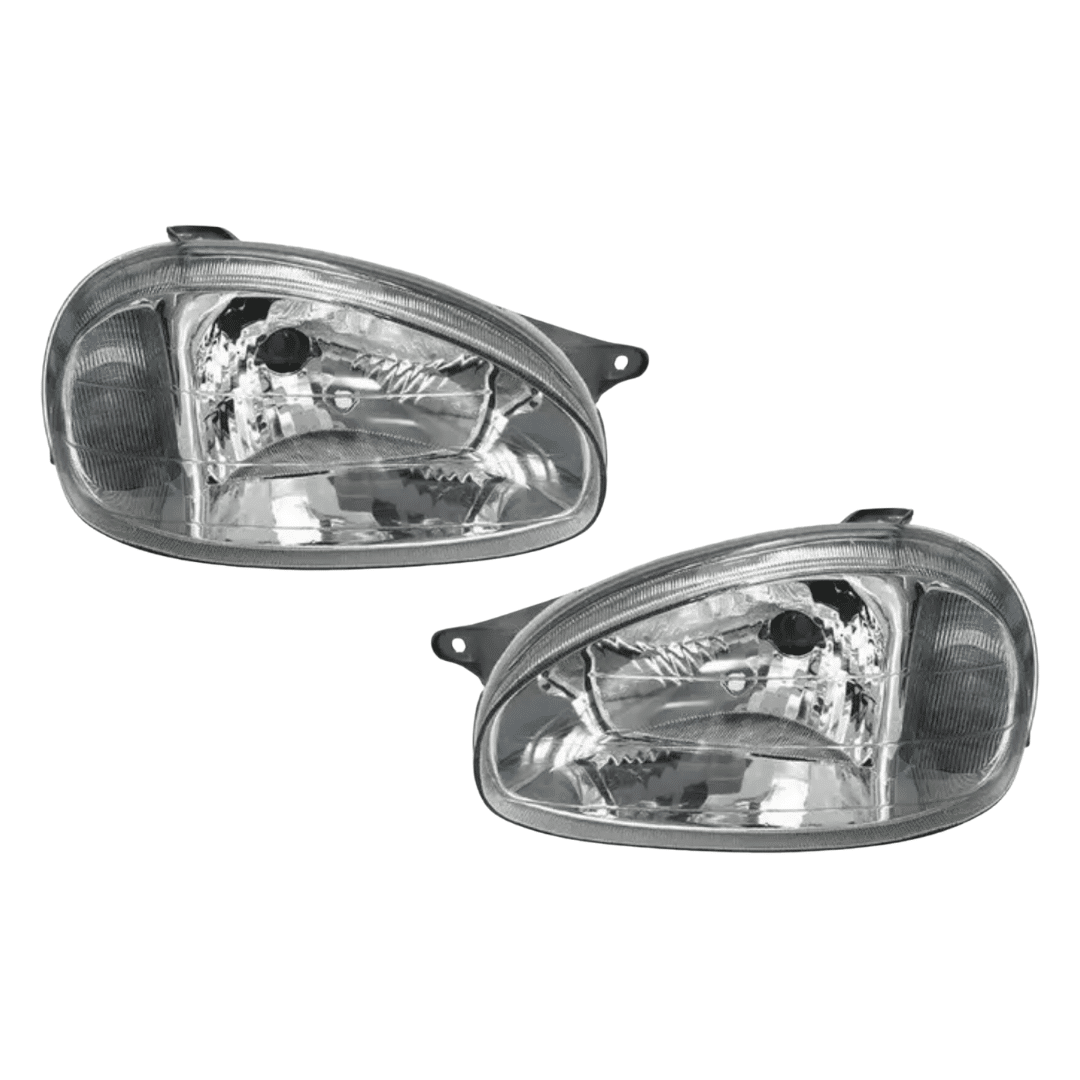 Par Farol Corsa Wind 1994 a 2009 Cromado Lente Raiada Par Farol Corsa Wind 1994 a 2009 Cromado Lente Raiada