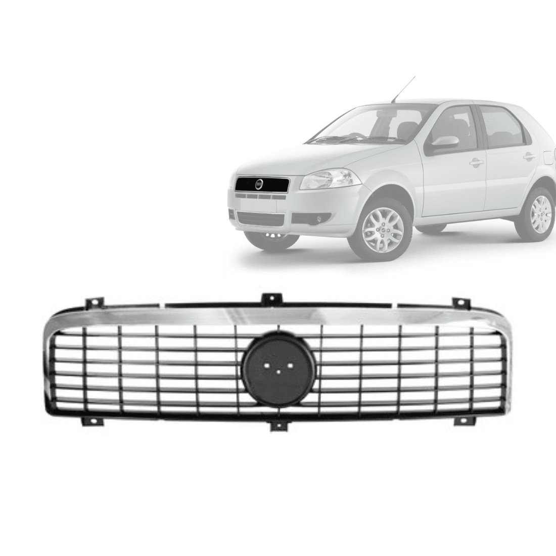 Grade Dianteiro Palio Siena 2008 2009 2010 2011 2012 Superior C/ Mold. Cromada Grade Dianteiro Palio Siena 2008 2009 2010 2011 2012 Superior C/ Mold. Cromada