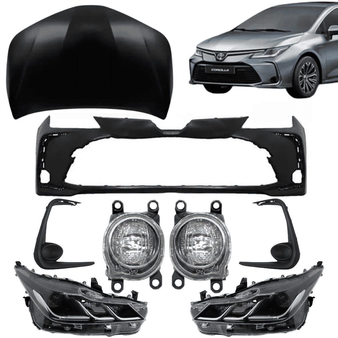 Kit Parachoque Dianteiro Corolla 2020 2021 2022 2023 Kit Parachoque Dianteiro Corolla 2020 2021 2022 2023