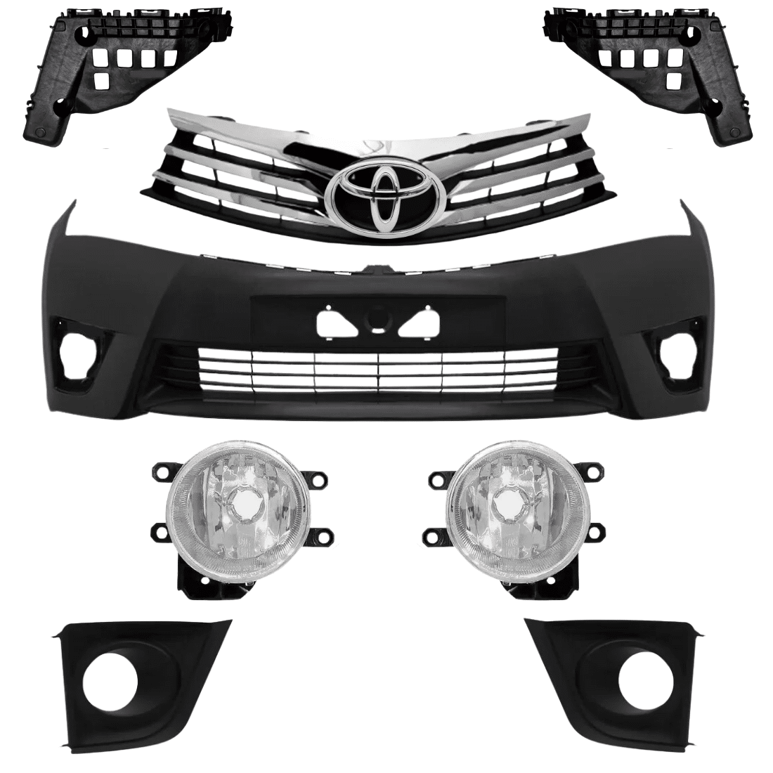 Kit Parachoque Dianteiro Completo Corolla 2014 2015 2016 2017 Kit Parachoque Dianteiro Completo Corolla 2014 2015 2016 2017