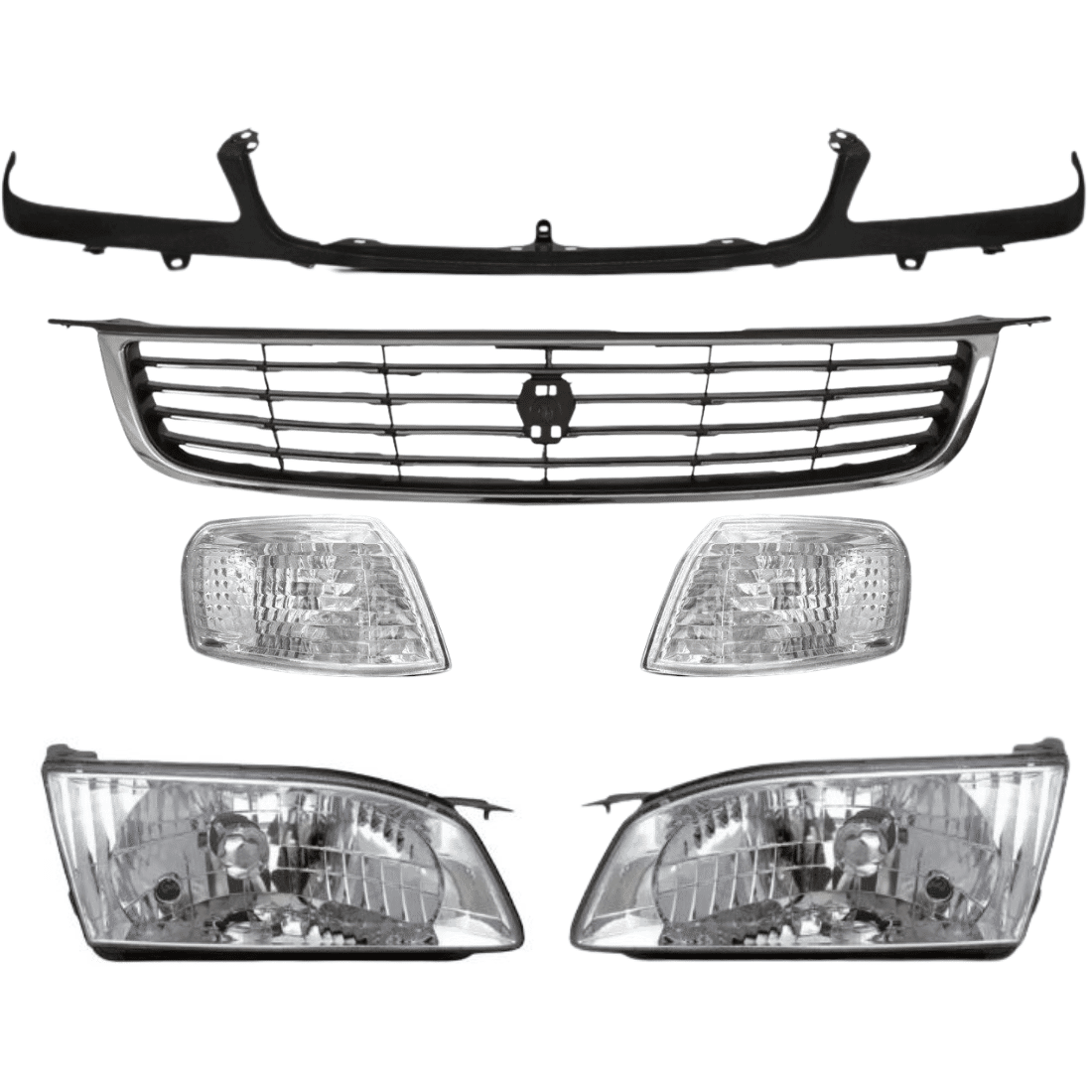 Kit Iluminação E Bigode Corolla 1998 1999 2000 2001 Kit Iluminação E Bigode Corolla 1998 1999 2000 2001