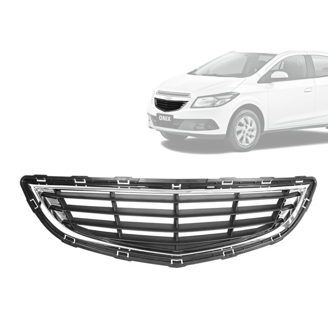 Grade Dianteira Onix 2012 2013 2014 2015 2016 Inferior C/ Friso Cromado Grade Dianteira Onix 2012 2013 2014 2015 2016 Inferior C/ Friso Cromado