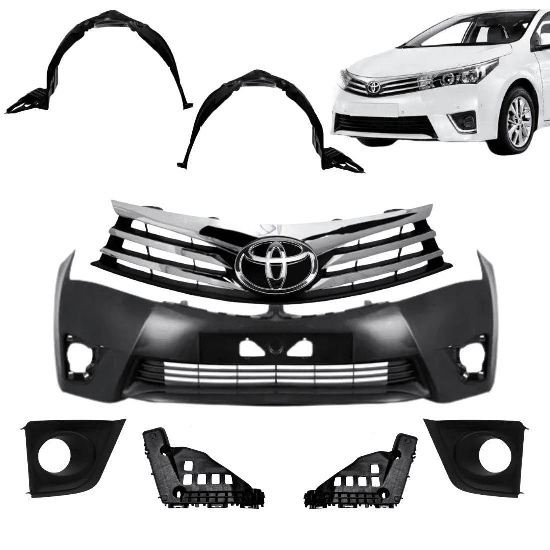 Kit Parachoque Completo Corolla 2014 2015 2016 2017
