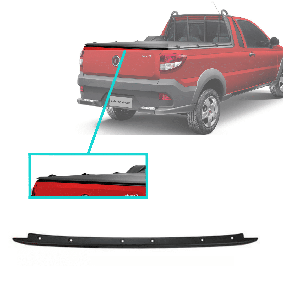Moldura Protetor Caçamba Tampa Traseira Strada 2014 2015 2016 2017