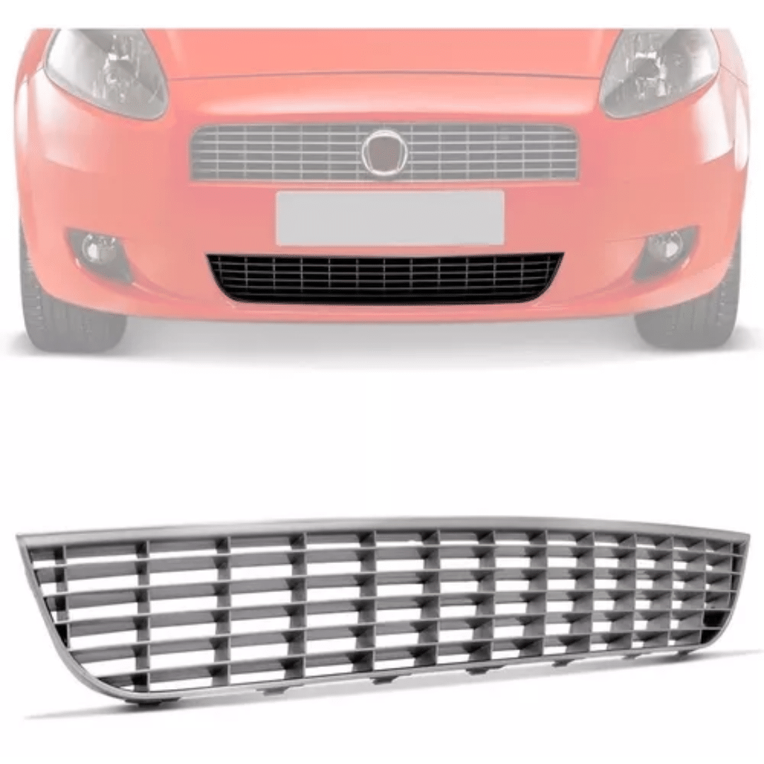 Grade Dianteira Punto 2007 2008 2009 2010 2011 Prata Inferior