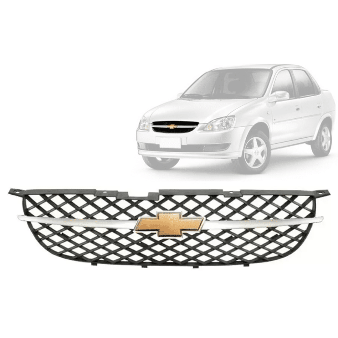 Grade Dianteira Corsa Classic 2011 2012 2013 2014 C/ Friso Cromado E Emblema Grade Dianteira Corsa Classic 2011 2012 2013 2014 C/ Friso Cromado E Emblema