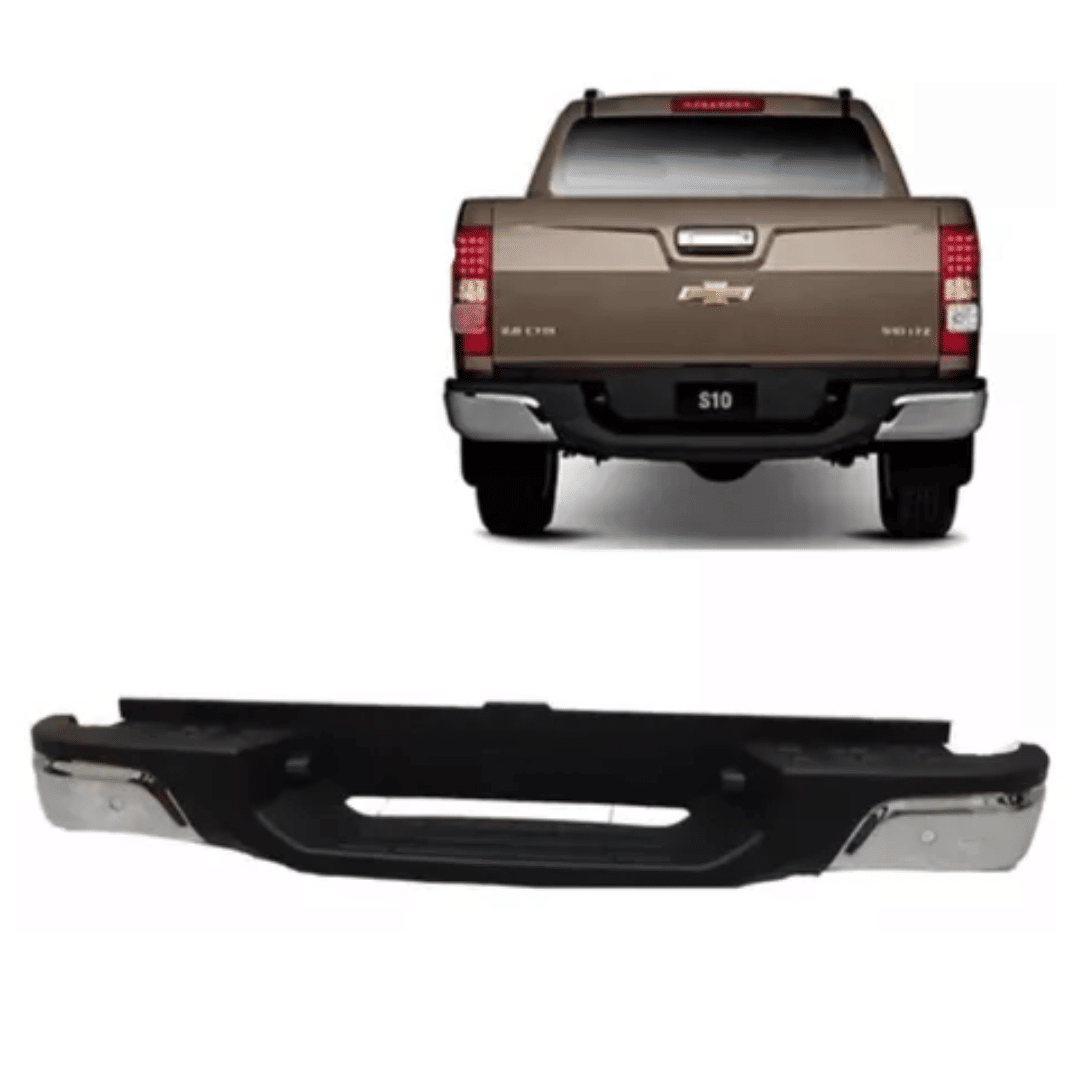 Parachoque Traseiro Completo S10 2012 2013 2014 2015 2016 2017 2018 Com Furo sensores