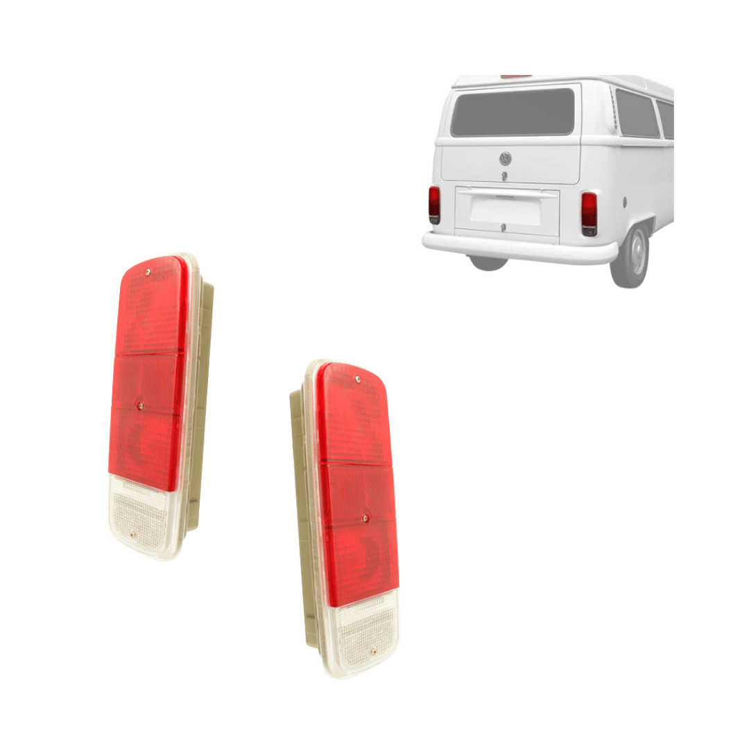 Par Lanterna Traseira Kombi Klipper 1976 a 2014 Bicolor Par Lanterna Traseira Kombi Klipper 1976 a 2014 Bicolor