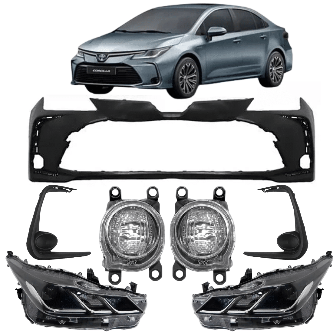 Kit Parachoque Dianteiro Corolla 2020 2021 2022 2023 Kit Parachoque Dianteiro Corolla 2020 2021 2022 2023