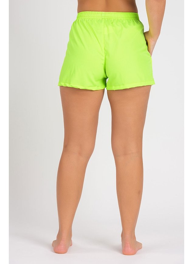 Short Praia Confort Feminino Liso Verde Lima