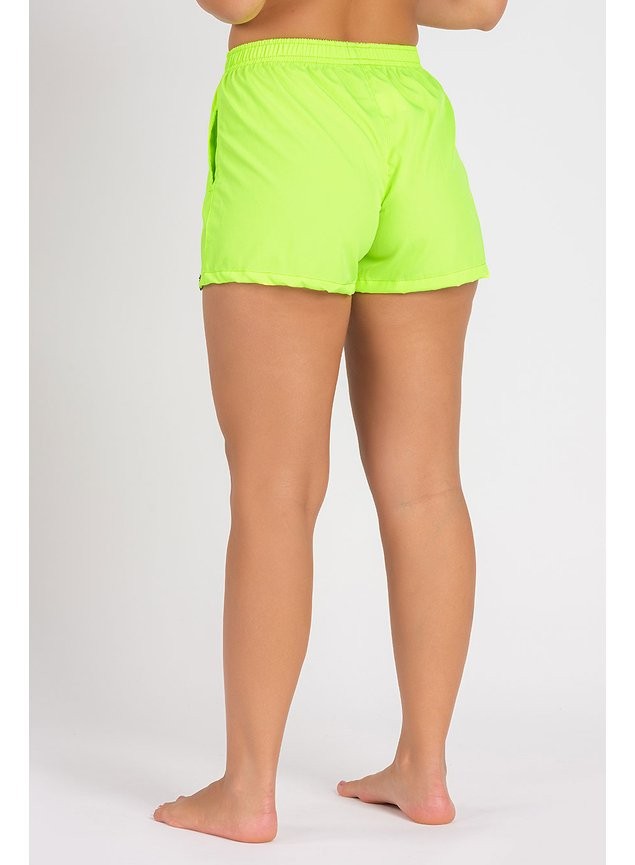 Short Praia Confort Feminino Liso Verde Lima