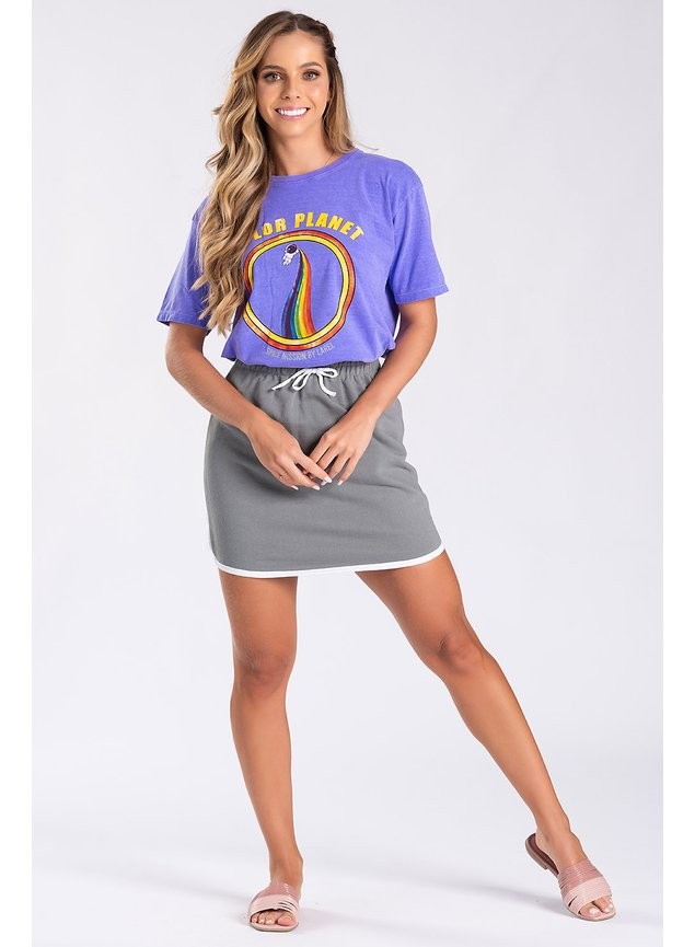 T-shirt Estonada Color Planet Roxo