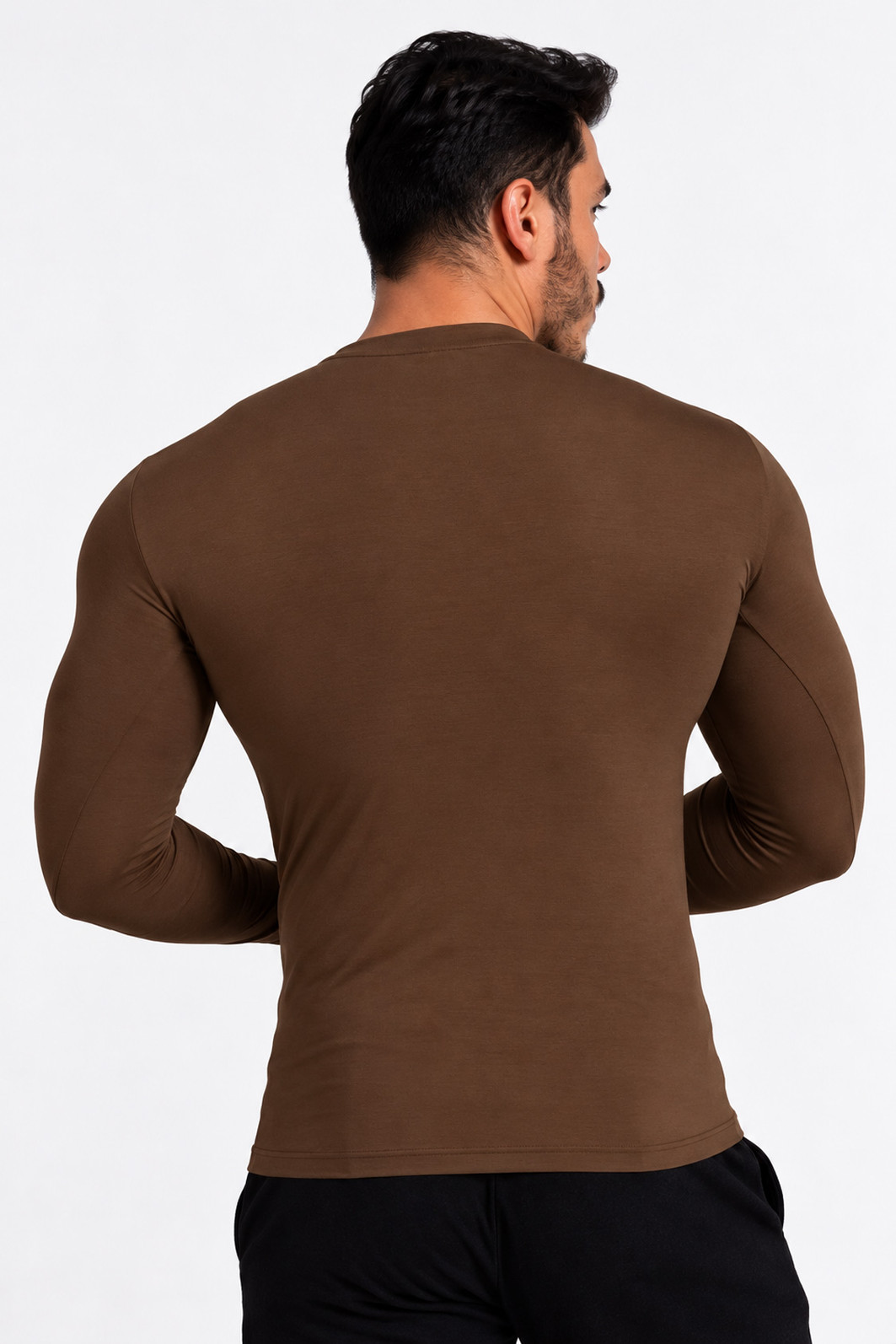 Camiseta Térmica Manga Longa Masculina Peluciada Caramelo Camiseta Térmica Manga Longa Masculina Peluciada Caramelo