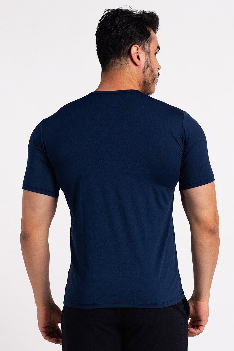 Camiseta Proteção Solar UV DRY Manga Curta Masculina Marinho