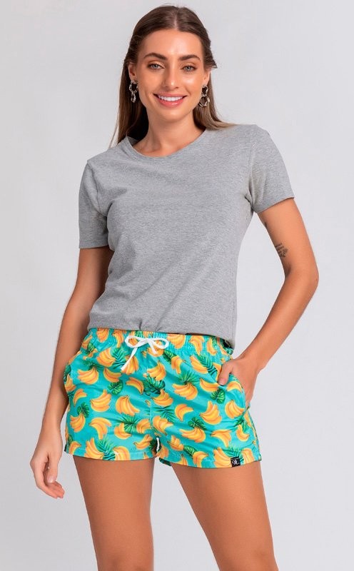 Short Praia Confort Feminino Banana Short Praia Confort Feminino Banana