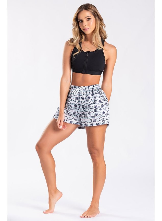 Short Praia Confort Feminino Hawaiian Short Praia Confort Feminino Hawaiian