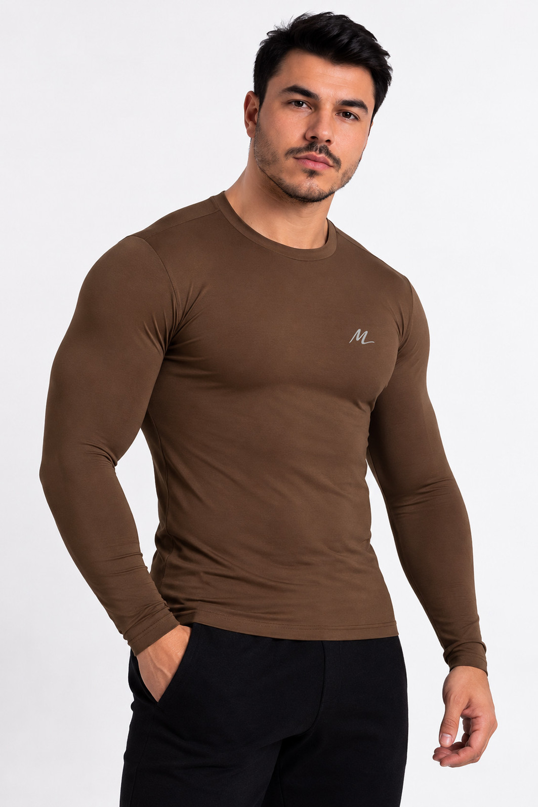 Camiseta Térmica Manga Longa Masculina Peluciada Caramelo Camiseta Térmica Manga Longa Masculina Peluciada Caramelo