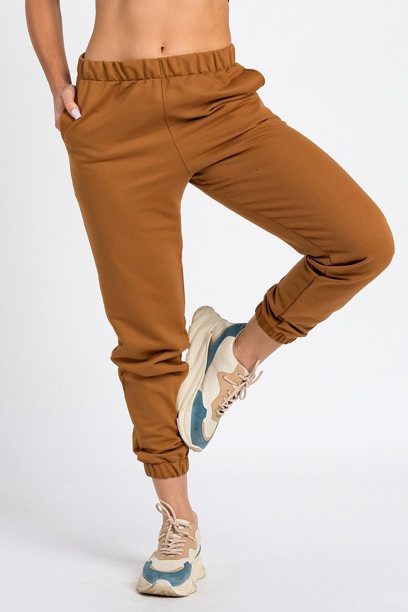 Calça Jogger Color Feminina  Peluciada Caramelo Calça Jogger Color Feminina  Peluciada Caramelo
