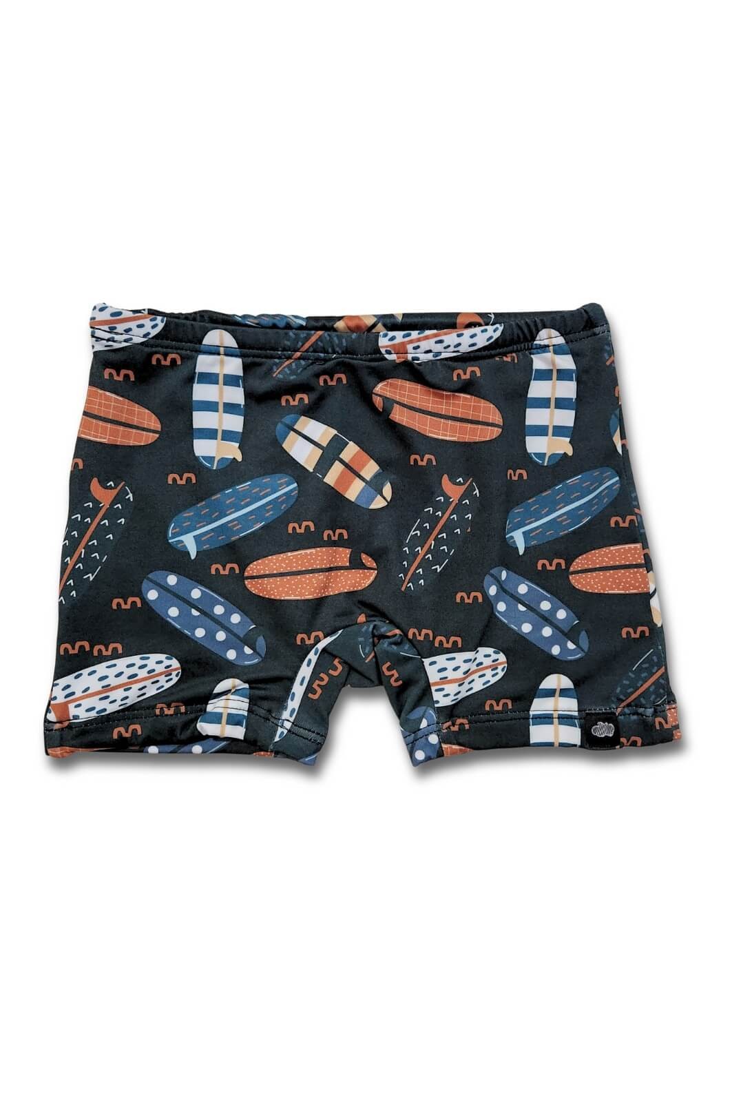 Sunga UV Preta Pranchas Confortável com ajuste de cintura