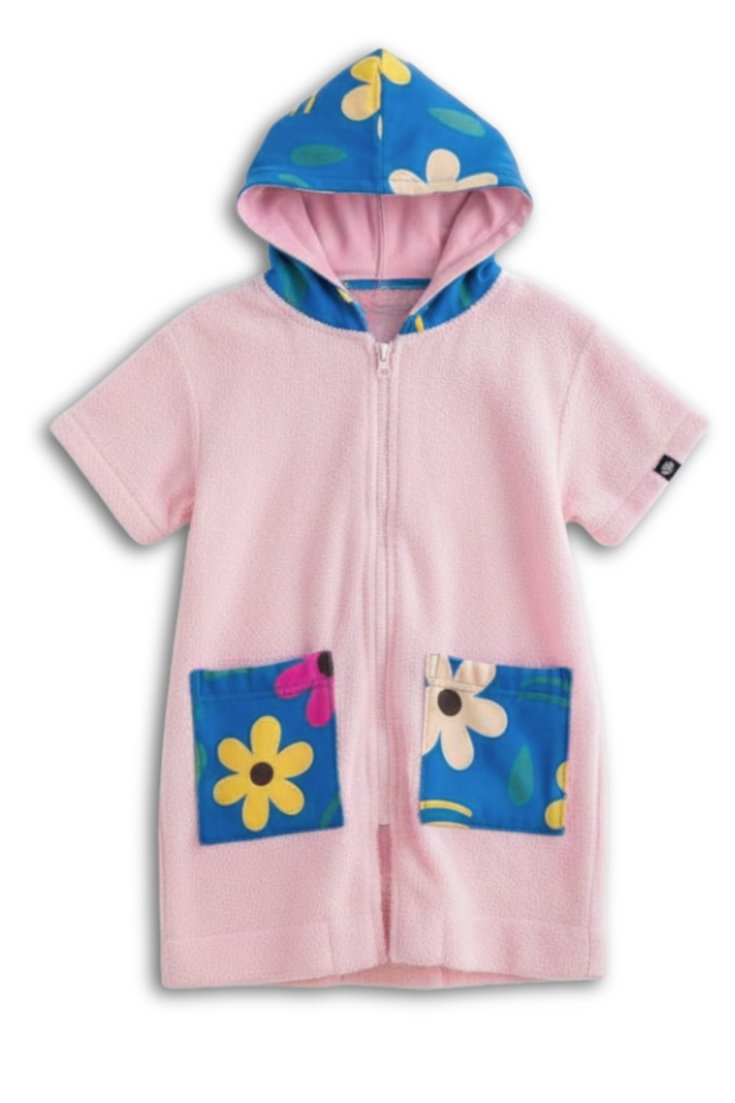 Roupão Infantil Com Capuz 100% Algodão Atoalhado Super Secagem Proteção UV50+ Rosa Dona Flor Roupão Infantil Com Capuz 100% Algodão Atoalhado Super Secagem Proteção UV50+ Rosa Dona Flor