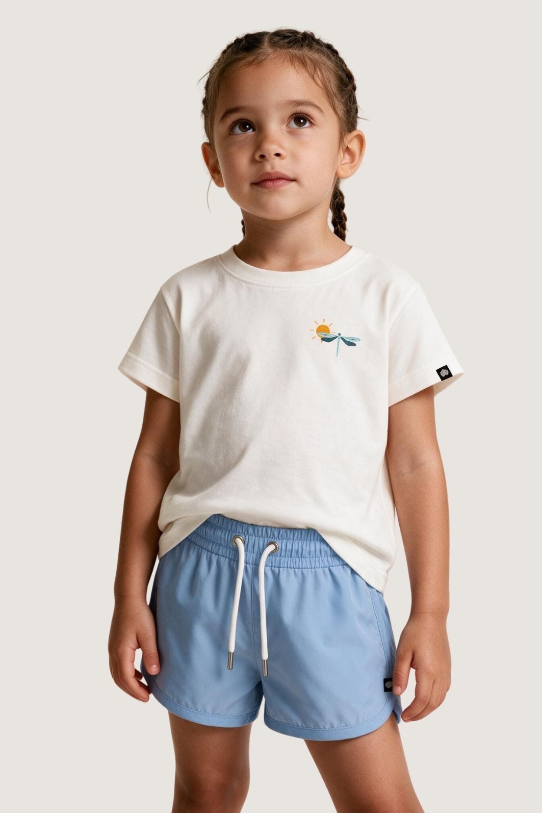 Short Tactel UV Curto Azul Claro Liso