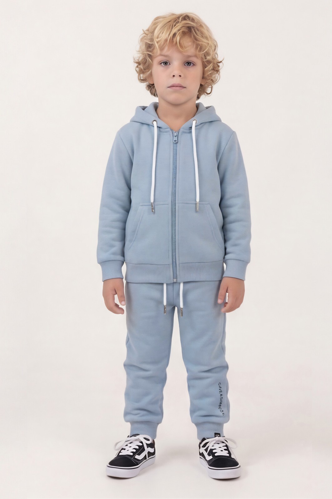 Kit tudo Azul Casaco com Zíper + Calça Jogger Extra Confortável Kit tudo Azul Casaco com Zíper + Calça Jogger Extra Confortável