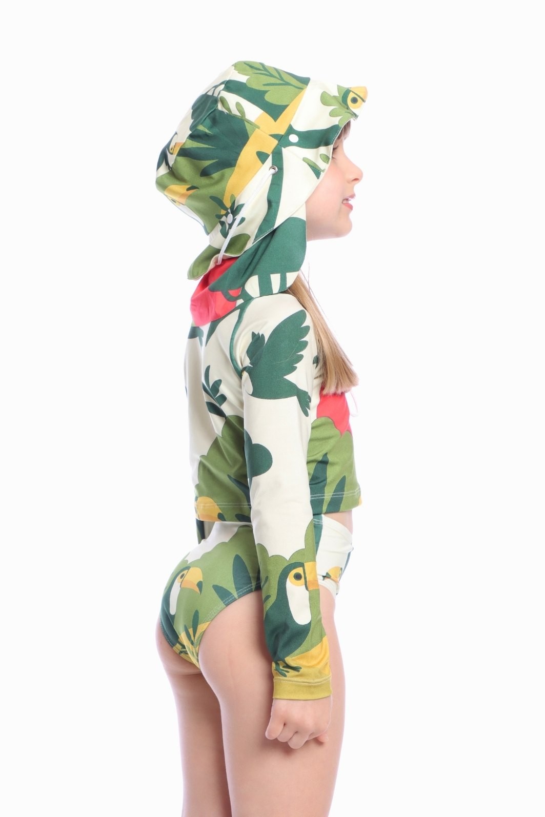 Cropped Manga Longa e Calcinha Alta Proteção UV50+ Off White Selva Cropped Manga Longa e Calcinha Alta Proteção UV50+ Off White Selva