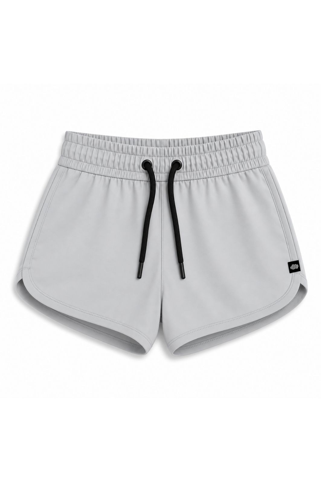 Short Infantil Tactel curto de banho com ajuste na cintura e Proteção UV 50+ Cinza Claro