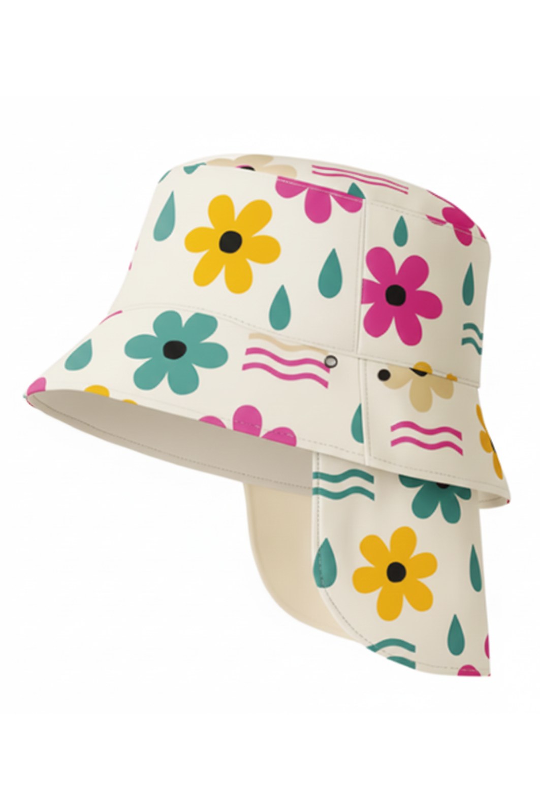 Chapéu infantil Proteção Solar UV 50+ Dupla Face Ajustável Off White Dona Flor Chapéu infantil Proteção Solar UV 50+ Dupla Face Ajustável Off White Dona Flor