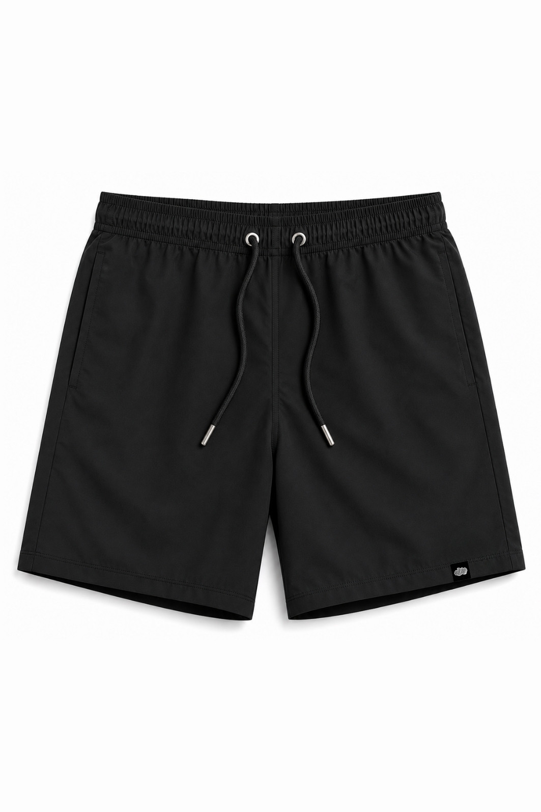 Short Infantil Tactel com ajuste na cintura UV 50+ Preto Liso