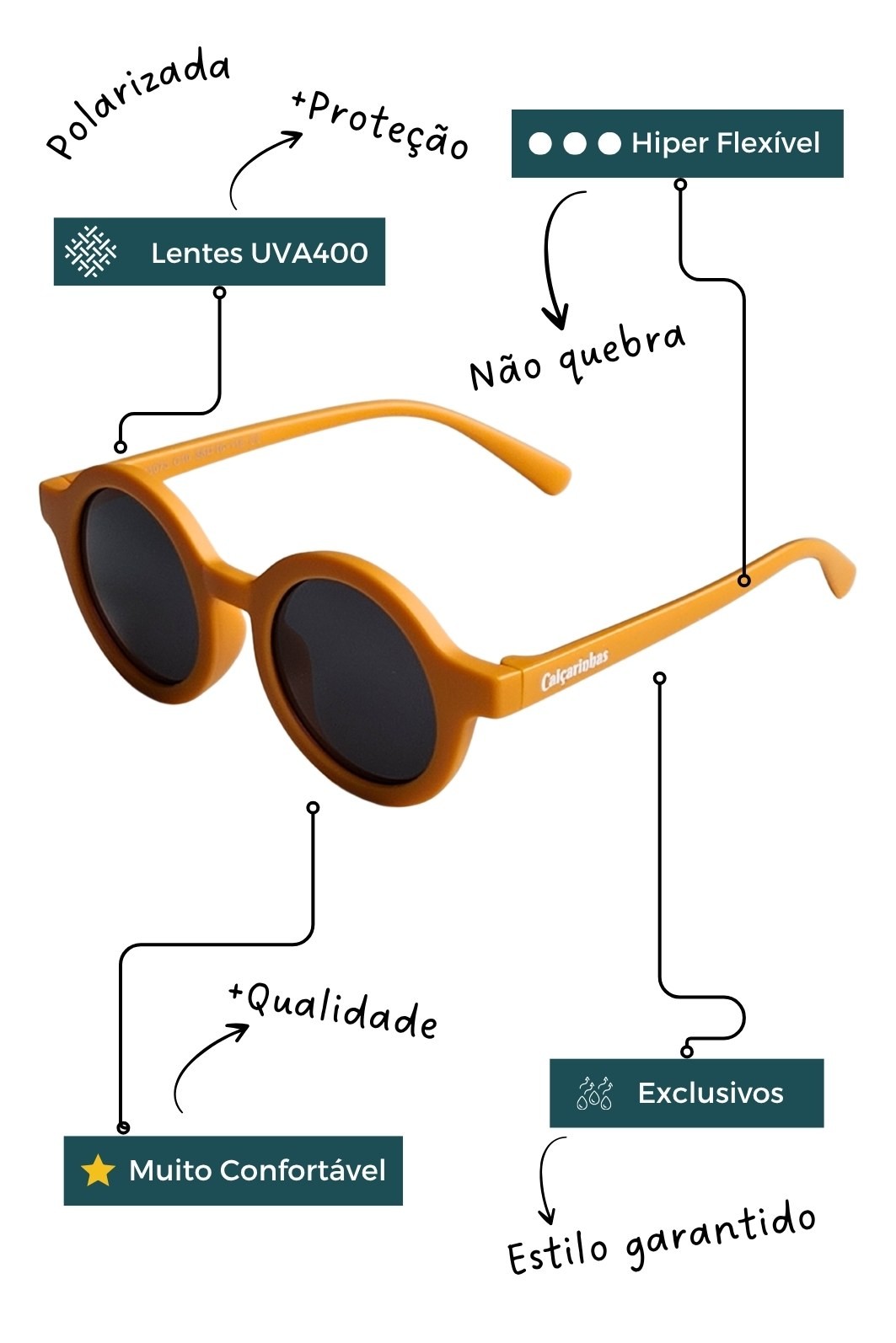 Óculos Infantil 0 a 2 anos Flexível com Proteção UV400 Caribe Óculos Infantil 0 a 2 anos Flexível com Proteção UV400 Caribe