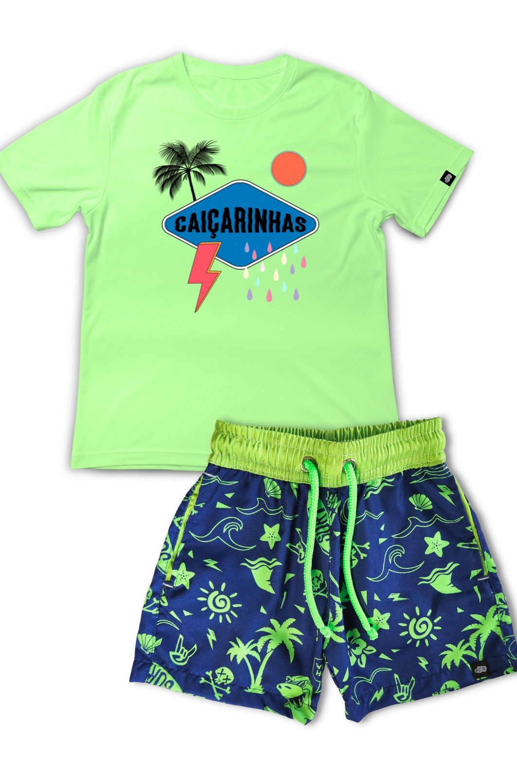 Kit Camiseta e Short Tactel Estações Kit Camiseta e Short Tactel Estações