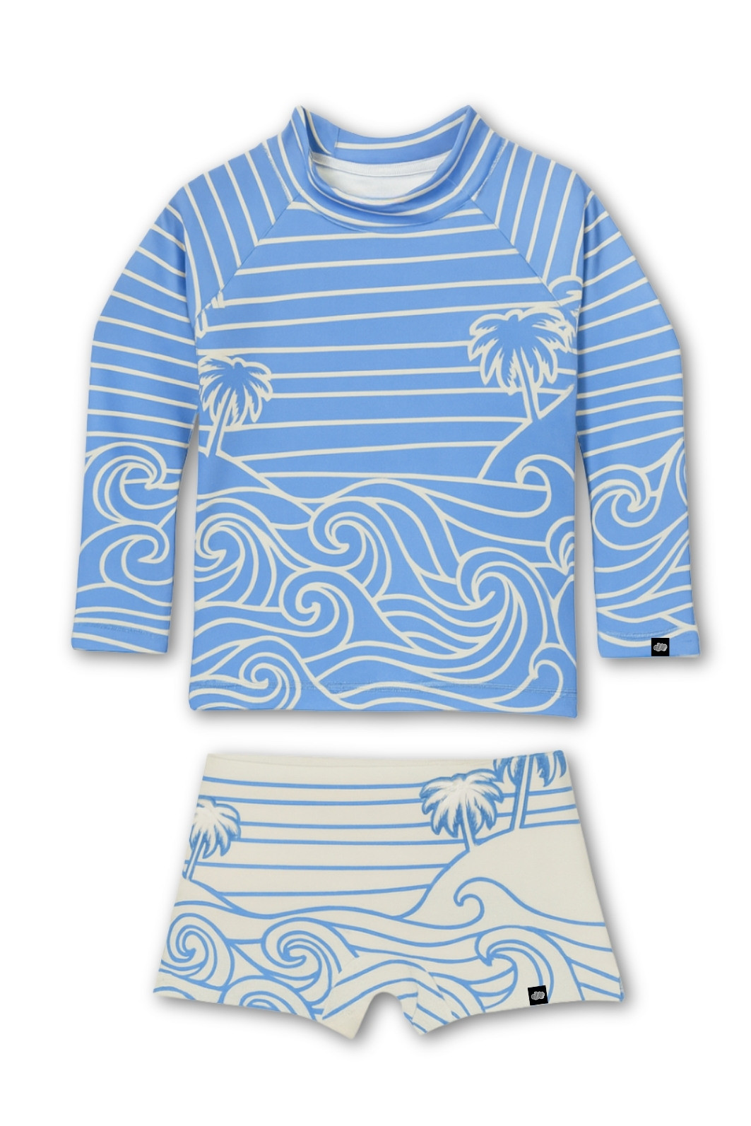 Camisa + Sunga Proteção UV50+ Confortável Azul Beach On Camisa + Sunga Proteção UV50+ Confortável Azul Beach On