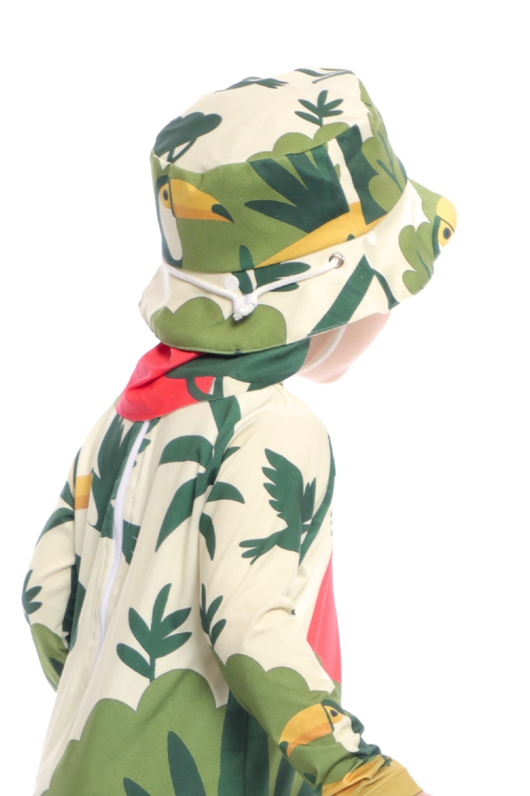 Chapéu infantil Proteção Solar UV 50+ Dupla Face Ajustável Off White Selva Chapéu infantil Proteção Solar UV 50+ Dupla Face Ajustável Off White Selva