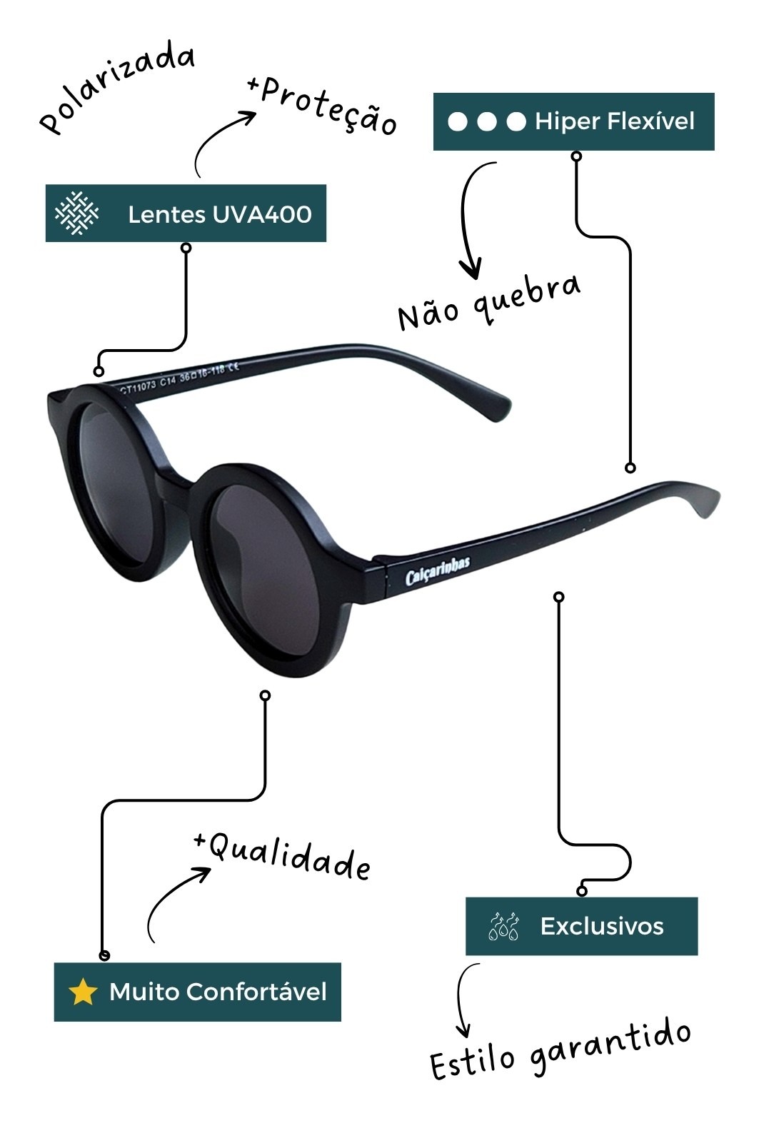 Óculos Infantil 0 a 2 anos Flexível com Proteção UV400 Tijuca Óculos Infantil 0 a 2 anos Flexível com Proteção UV400 Tijuca