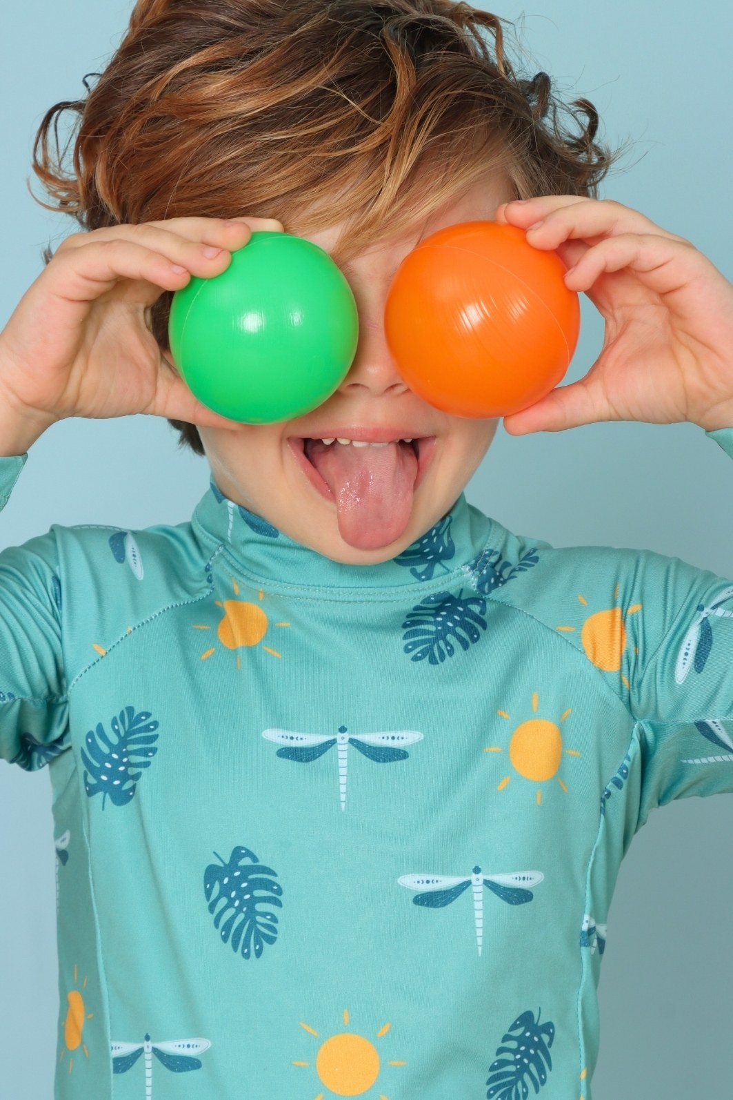 Camisa + Sunga Proteção UV50+ Confortável Verde Libélulas Camisa + Sunga Proteção UV50+ Confortável Verde Libélulas