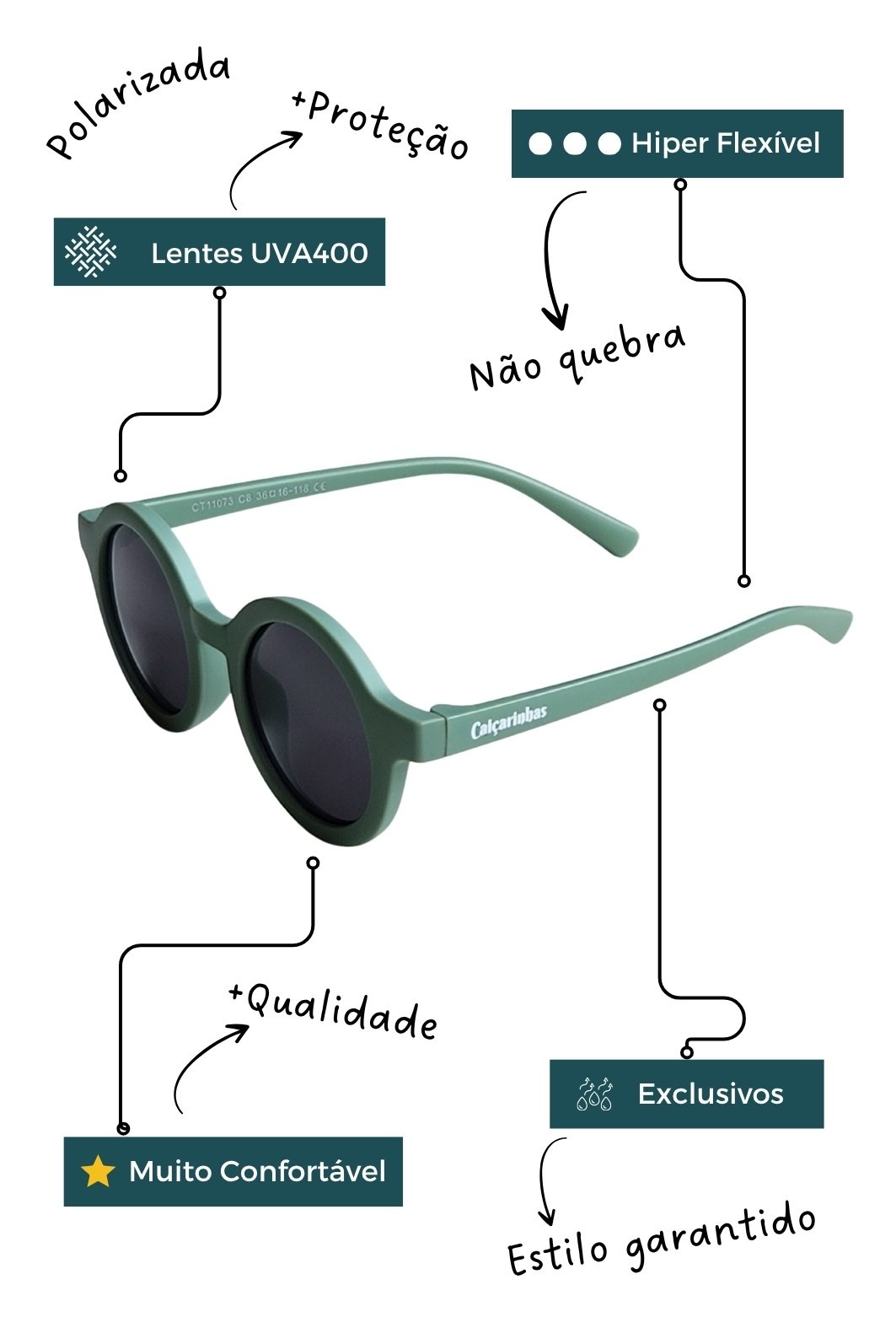 Óculos Infantil 0 a 2 anos Flexível com Proteção UV400 Bahamas Óculos Infantil 0 a 2 anos Flexível com Proteção UV400 Bahamas