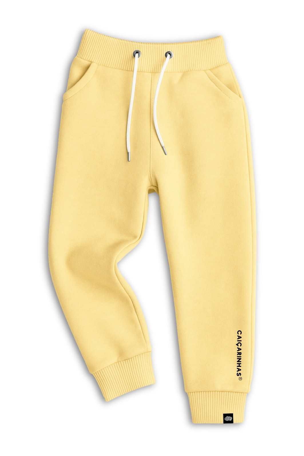 Kit Casaco com Zíper Azul Marinho e Calça Jogger Amarelo Moletom Confort