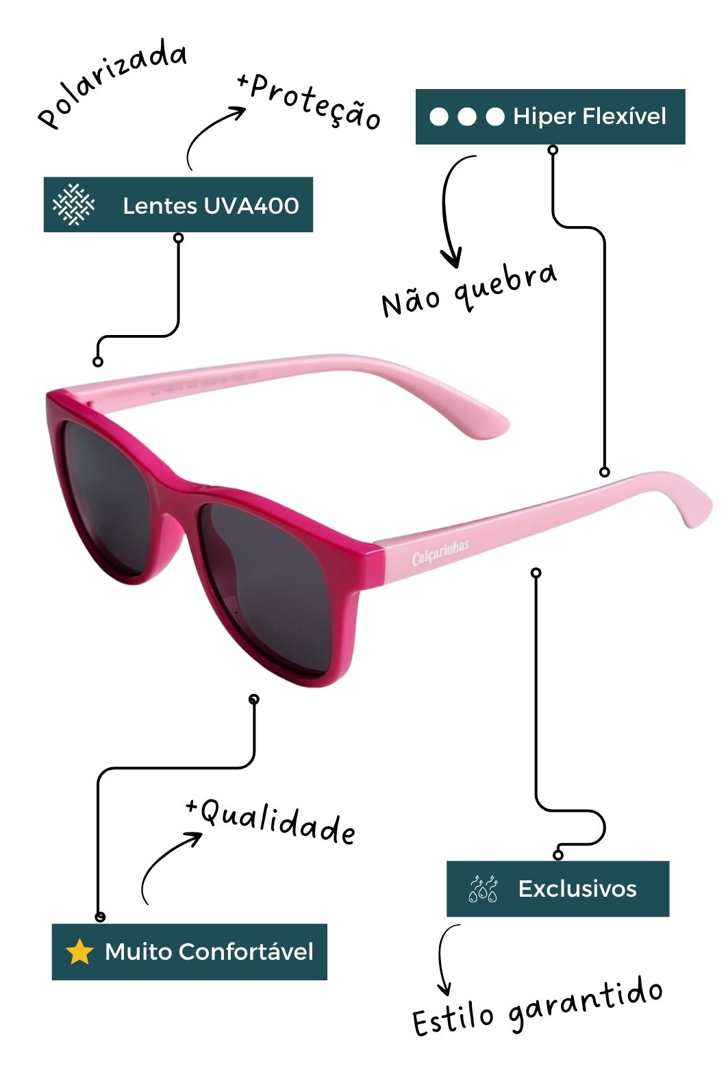 Óculos Infantil 0 a 6 anos Flexível com Proteção UV400 Dona Margarida Óculos Infantil 0 a 6 anos Flexível com Proteção UV400 Dona Margarida