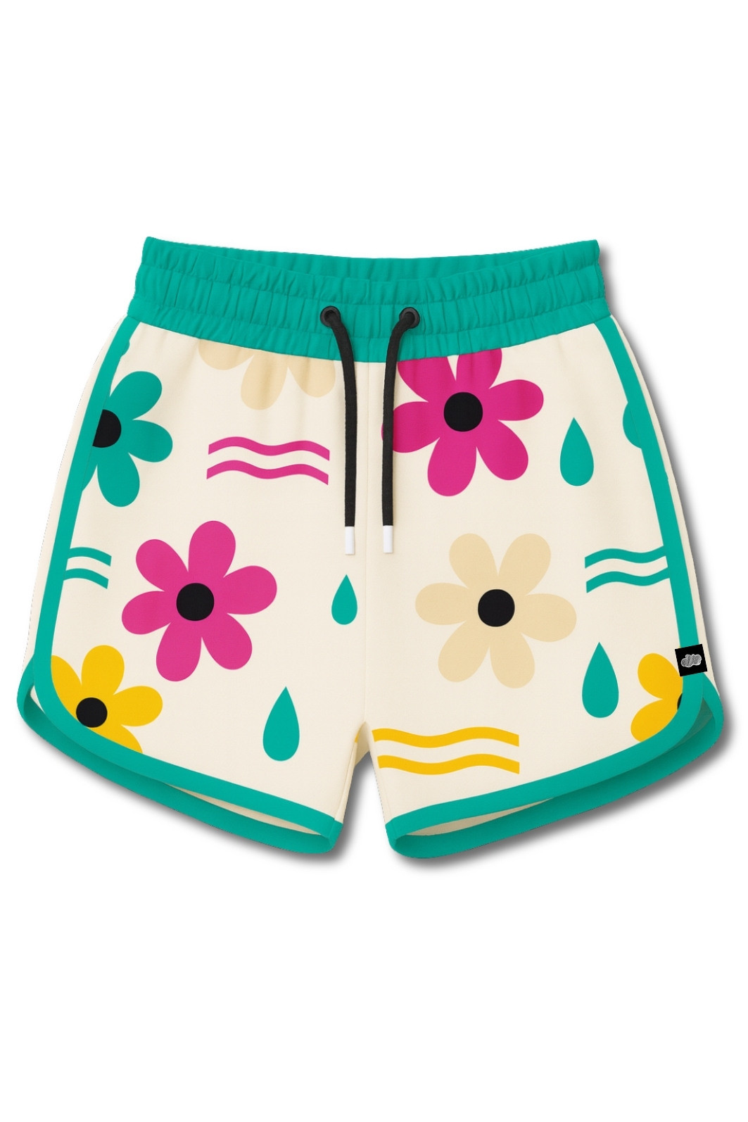 Short Infantil Boleado Tactel com ajuste na cintura UV 50+ Off White Dona Flor Short Infantil Boleado Tactel com ajuste na cintura UV 50+ Off White Dona Flor