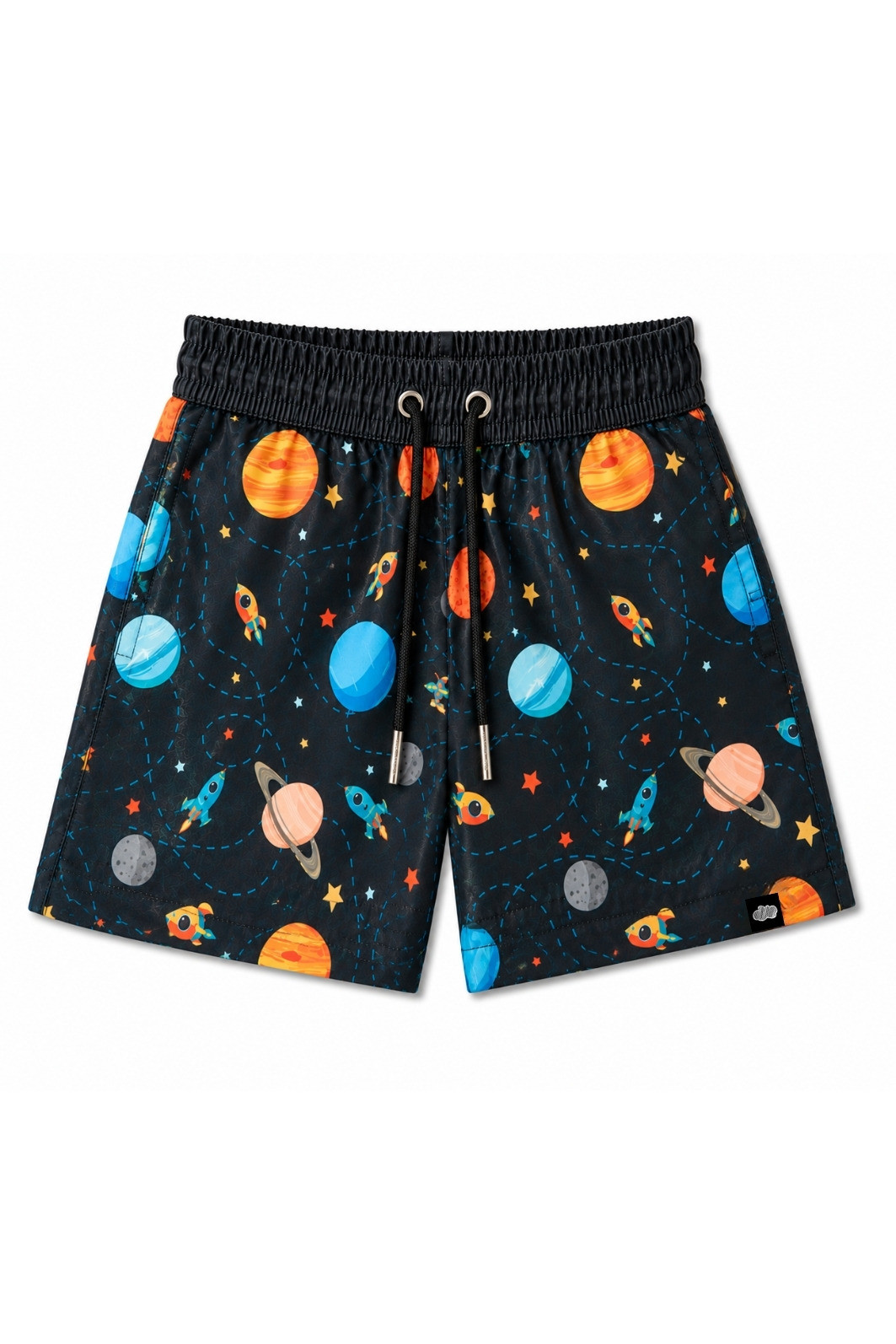 Short Infantil Tactel de banho com ajuste na cintura e proteção UV 50+ Preto Universo Short Infantil Tactel de banho com ajuste na cintura e proteção UV 50+ Preto Universo