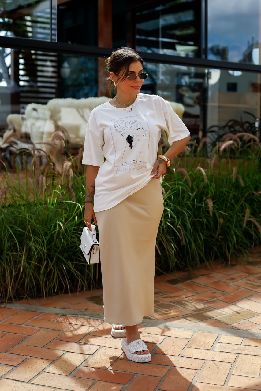 T-SHIRT OVERSIZED HAVING TO SPEAK - OFF WHITE