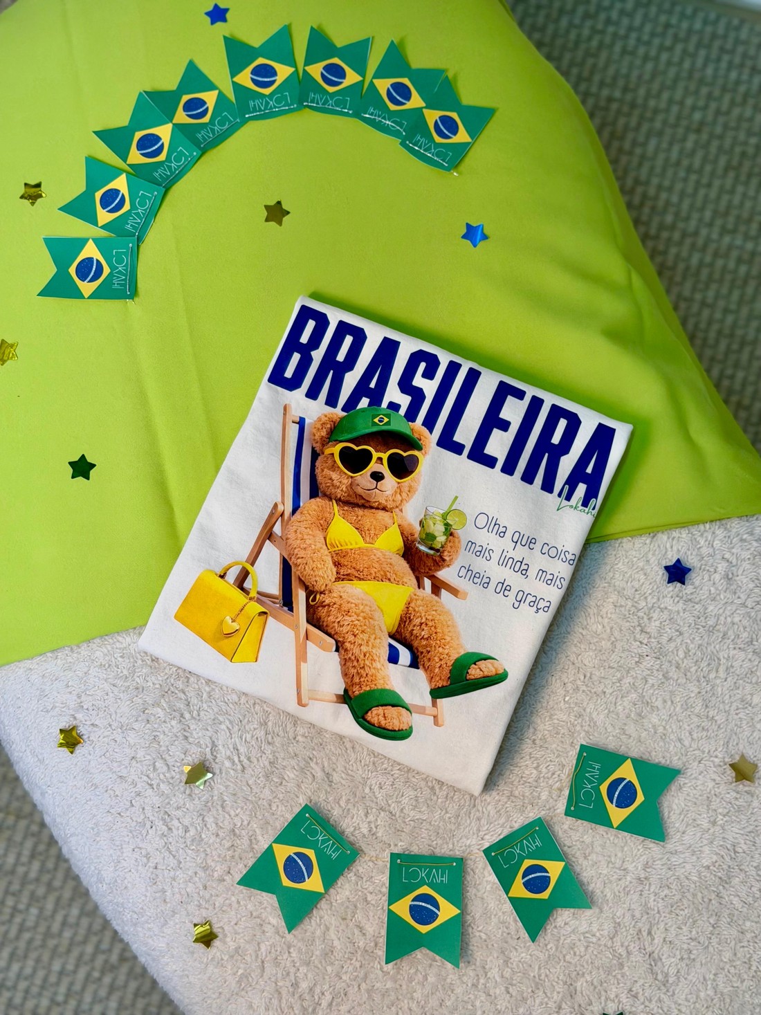 T-SHIRT OVERSIZED BRASILEIRA -  OFF WHITE