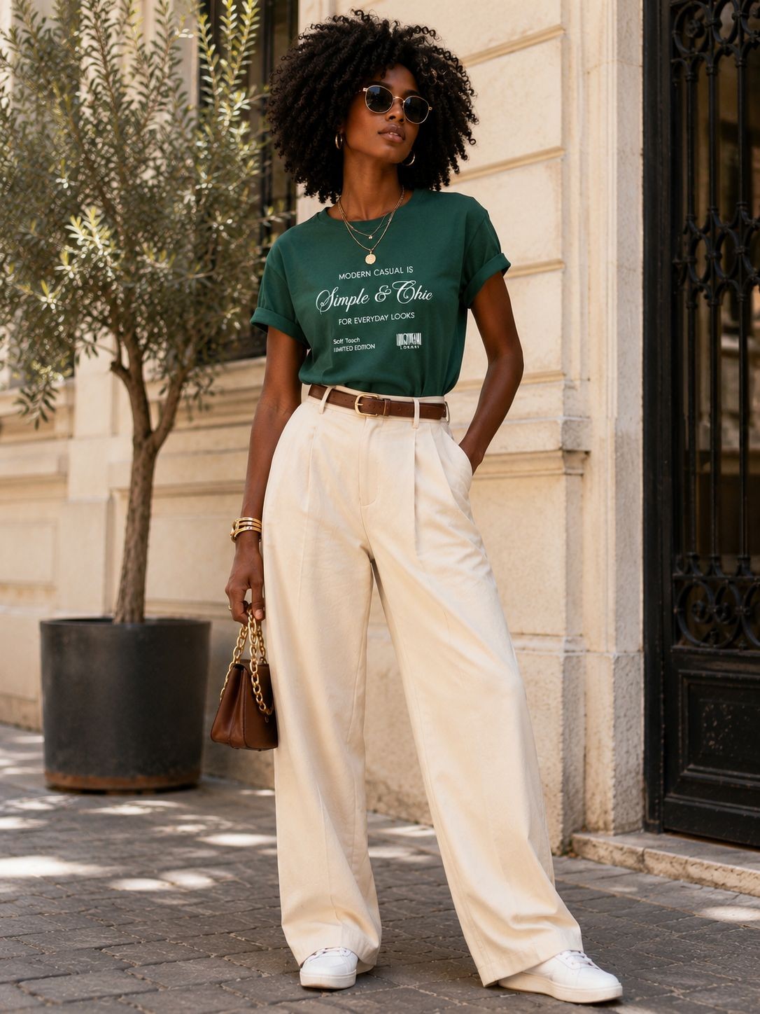 T-SHIRT ESTONADA SIMPLE -  VERDE FLORESTA